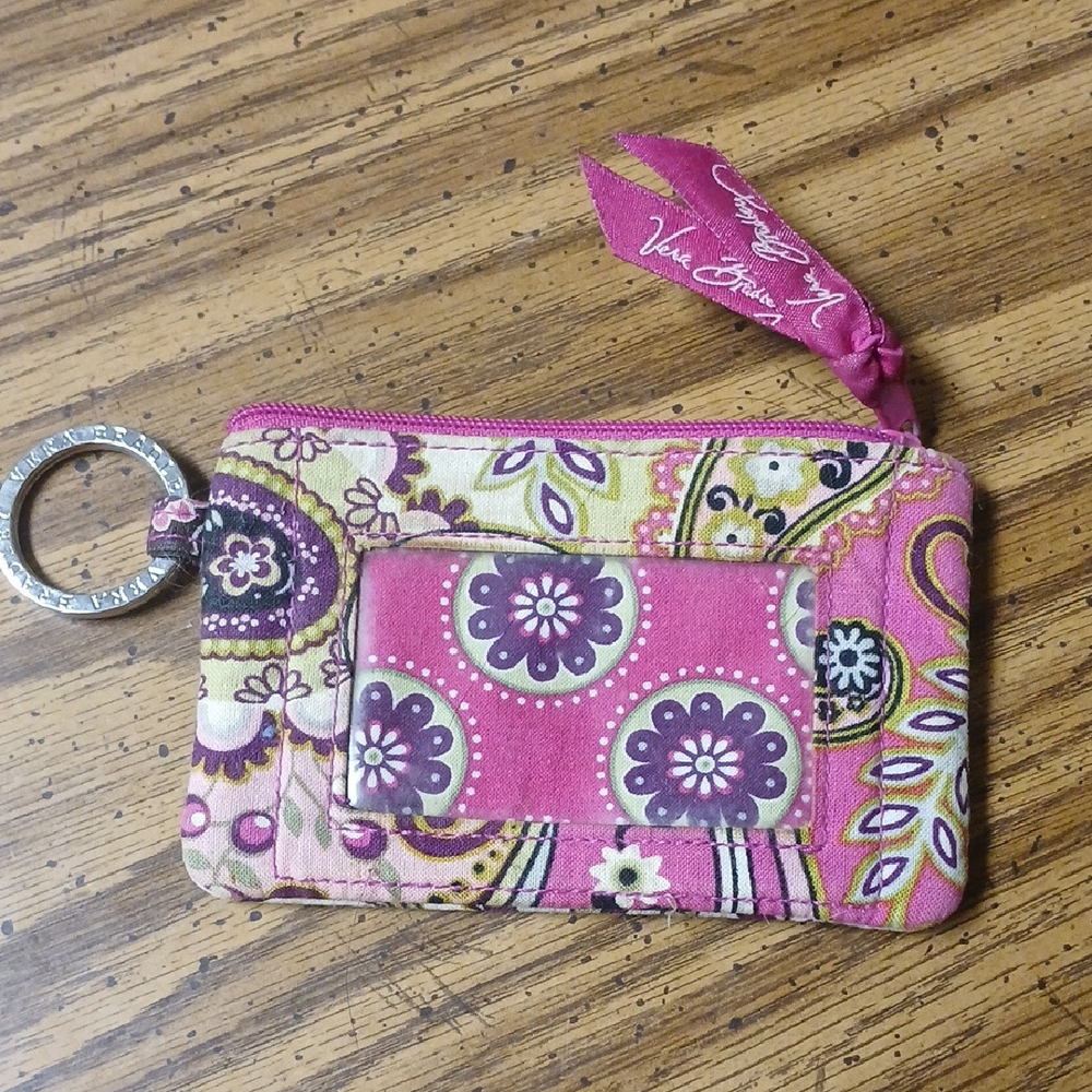Vera Bradley Pink and Green Floral Wallet